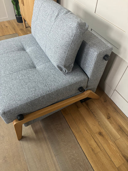 Innovation Living Cubed 90 Armchair Bed, Twist Granite Rrp £1199 R50