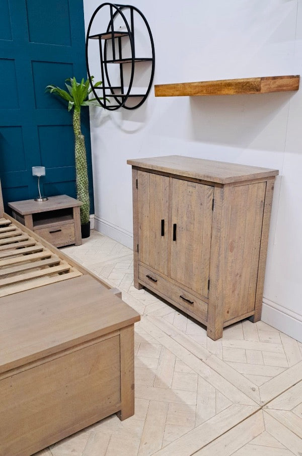 Scandinavian style rustic pine Linen cupboard