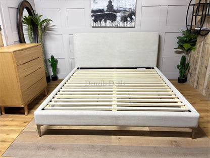 West Elm Andes Super King Size Bed - Metal Legs