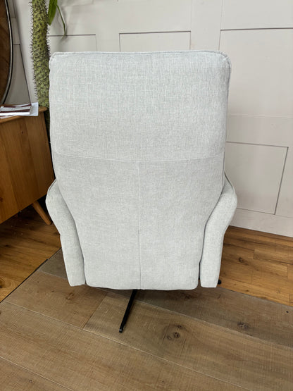John Lewis Relaxed Recliner Armchair & Footstool, Metal Leg, Grey Chenille