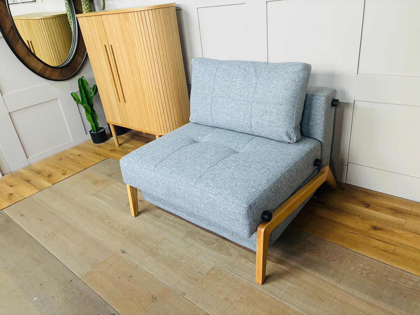 Innovation Living Cubed 90 Armchair Bed, Twist Granite Rrp £1199 R50