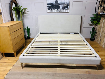 West Elm Andes Super King Size Bed - Metal Legs