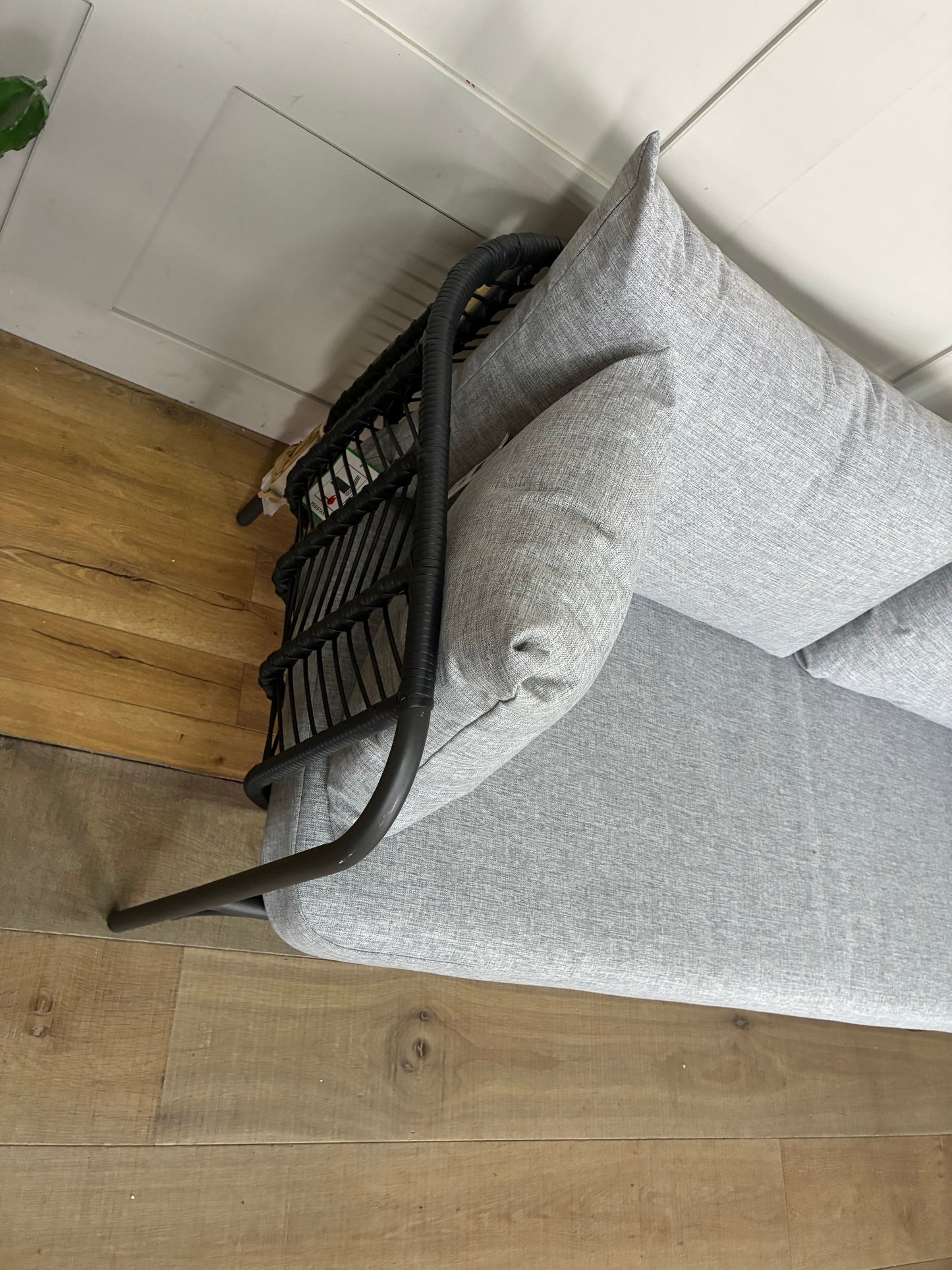 John Lewis Chevron Garden Outdoor 2 Seater Sofa Grey