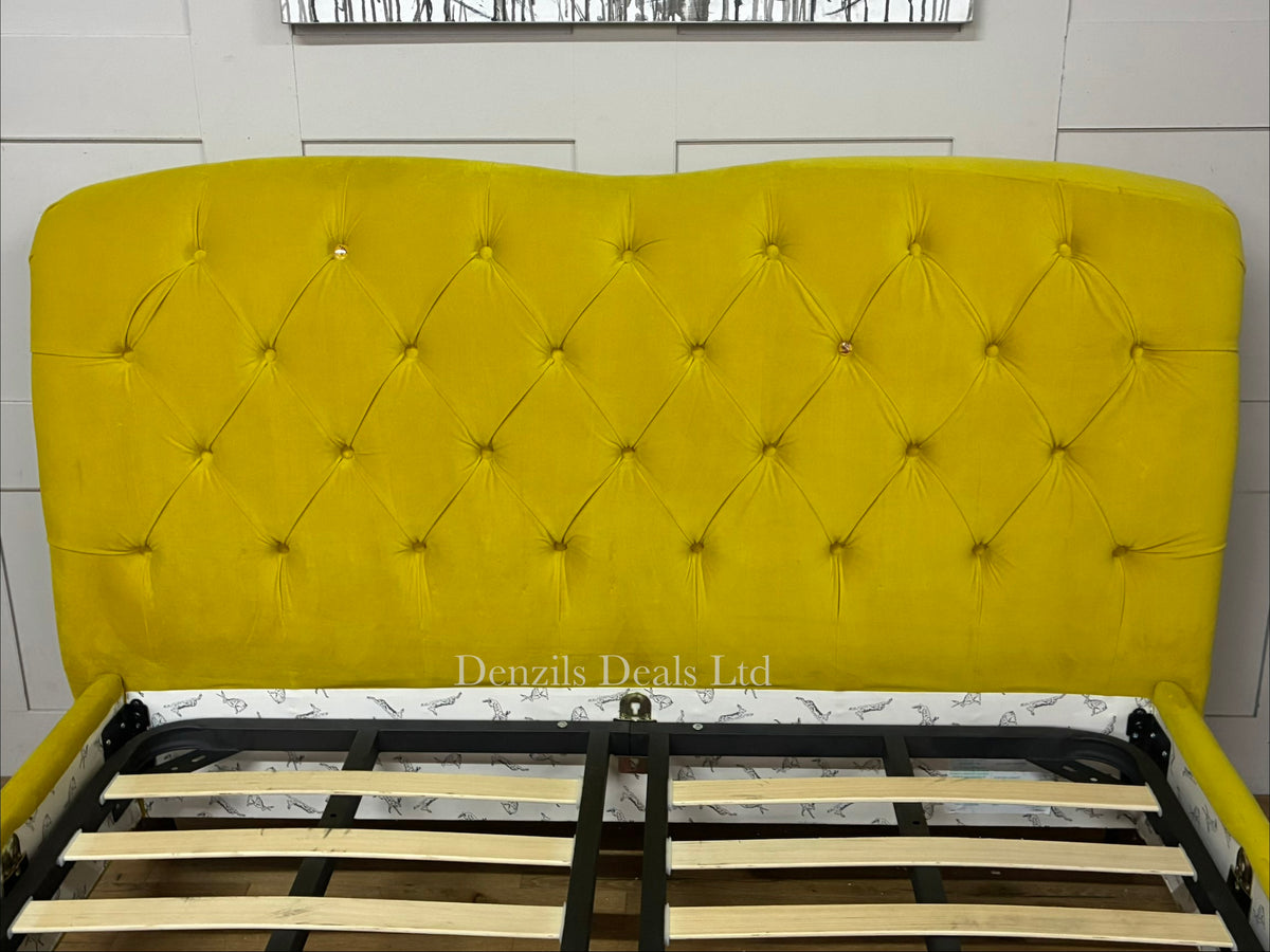 Windsor King Size Bed Frame, Joules At DFS Mustard Rrp £1149 R40