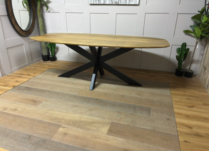 The Java Large Oval X-Leg Dining Table Rrp £879