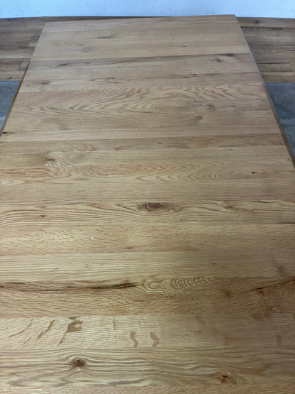 6-8 Seater OAKLEE Extendable Dining Table Natural Oak, Oak Furnitureland