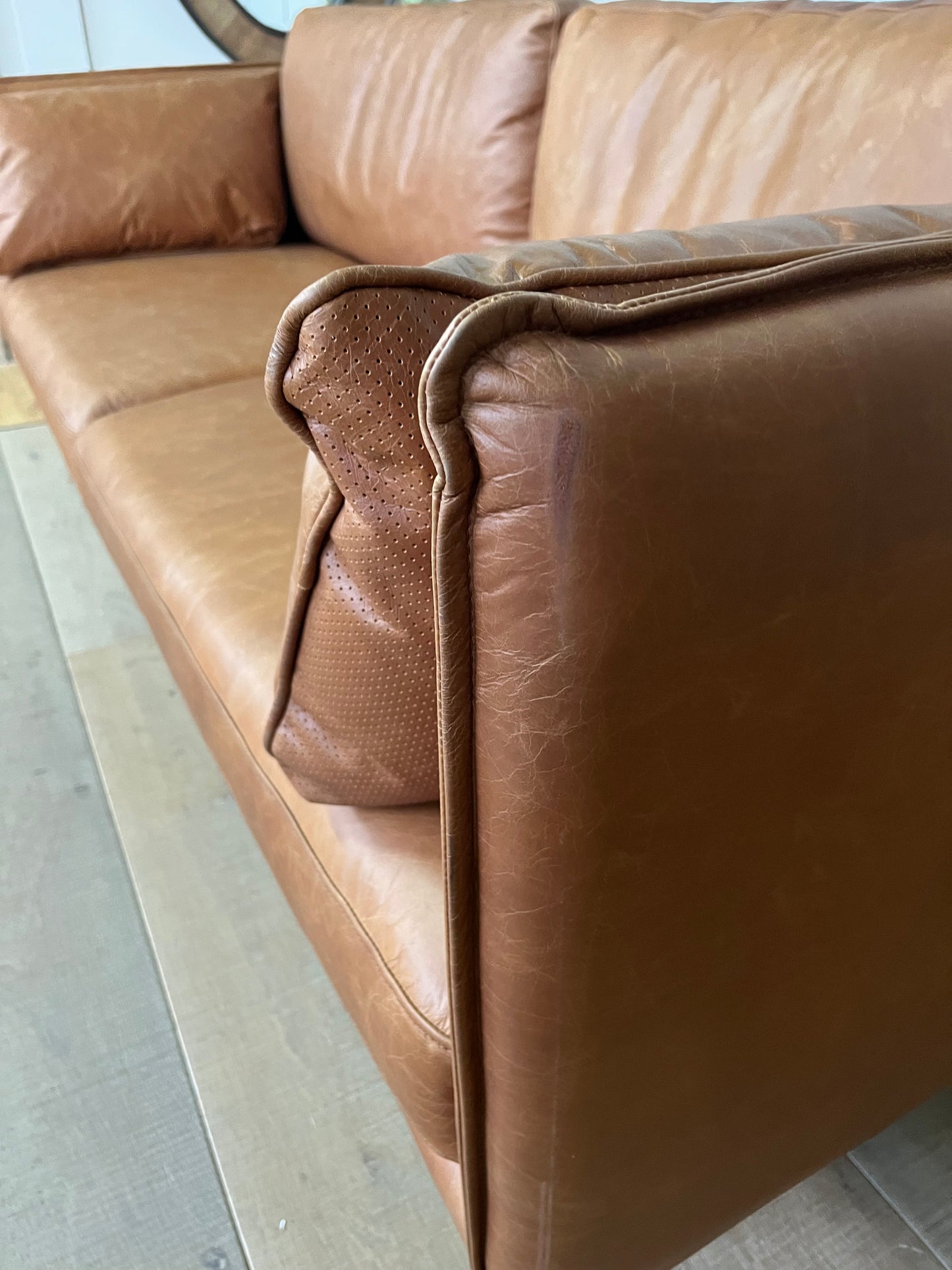 Wigmore Sofa in Brown Leather - Caspian House Rrp £2099 R37