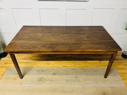 Nkuku Anbu Acacia Dining Table - Washed Walnut Small Rrp £948 R34