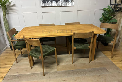 John Lewis Terra Garden Table And 6  Scandi Dining Chairs