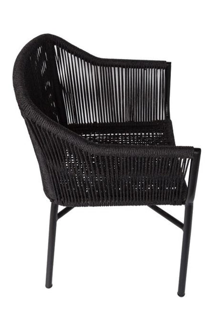 BOGART ROPE CARVER BLACK PAIR OF CHAIRS, set of 2