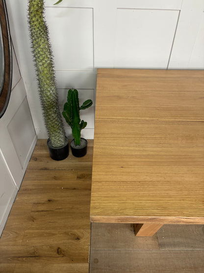 nick scali Blox Dining Table Australian Oak with Geometric Legs  #1
