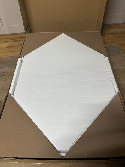 DFS Lille White Ceramic Marble Effect 4-6 Seater Extending Dining Table RRP £799