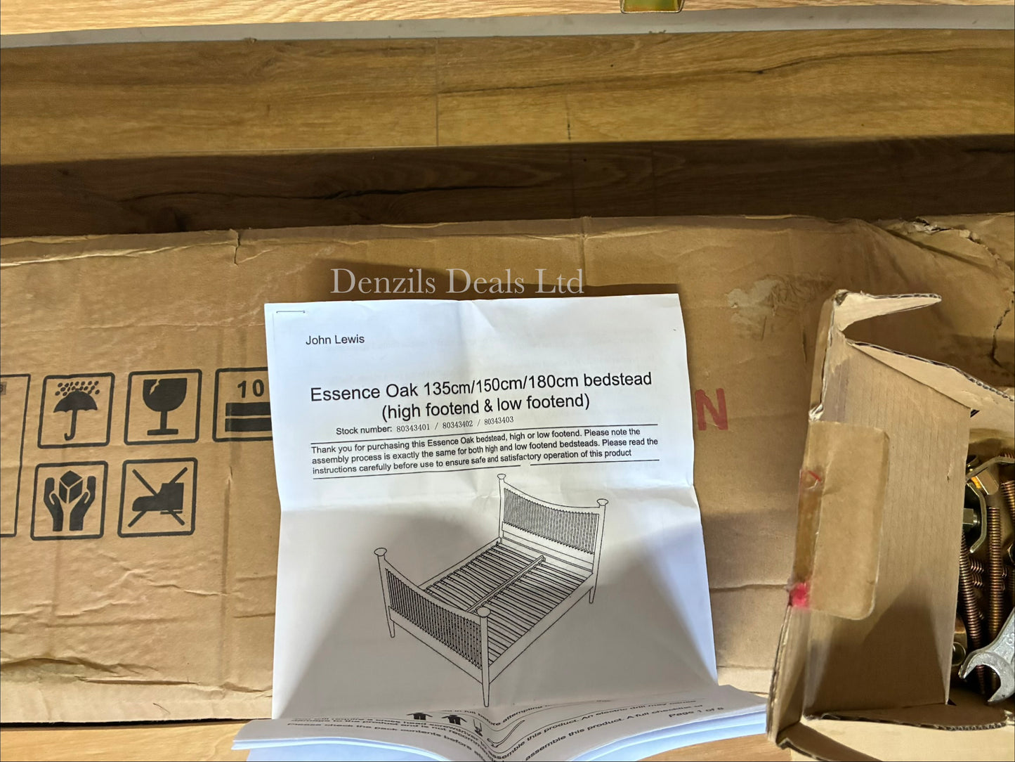 John Lewis Essence Bed Frame, King Size, Oak Rrp £799