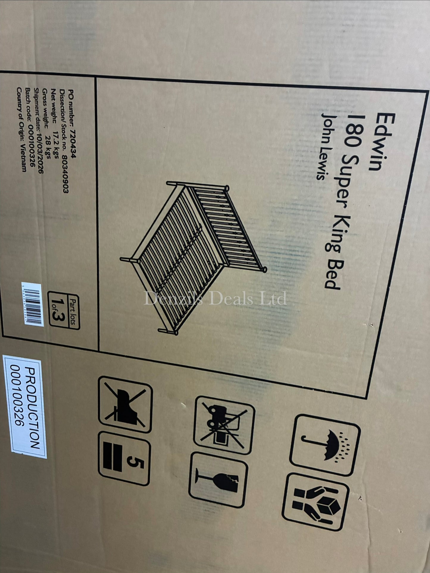 John Lewis Edwin Bed Frame, Super King Size, 180cm Stained Oak RRP £899 F1