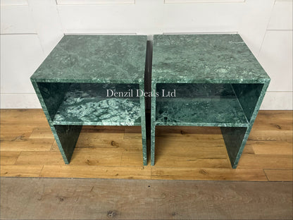 Anthropologie Gia Marble Open Side Table X2 RRP £596 R14