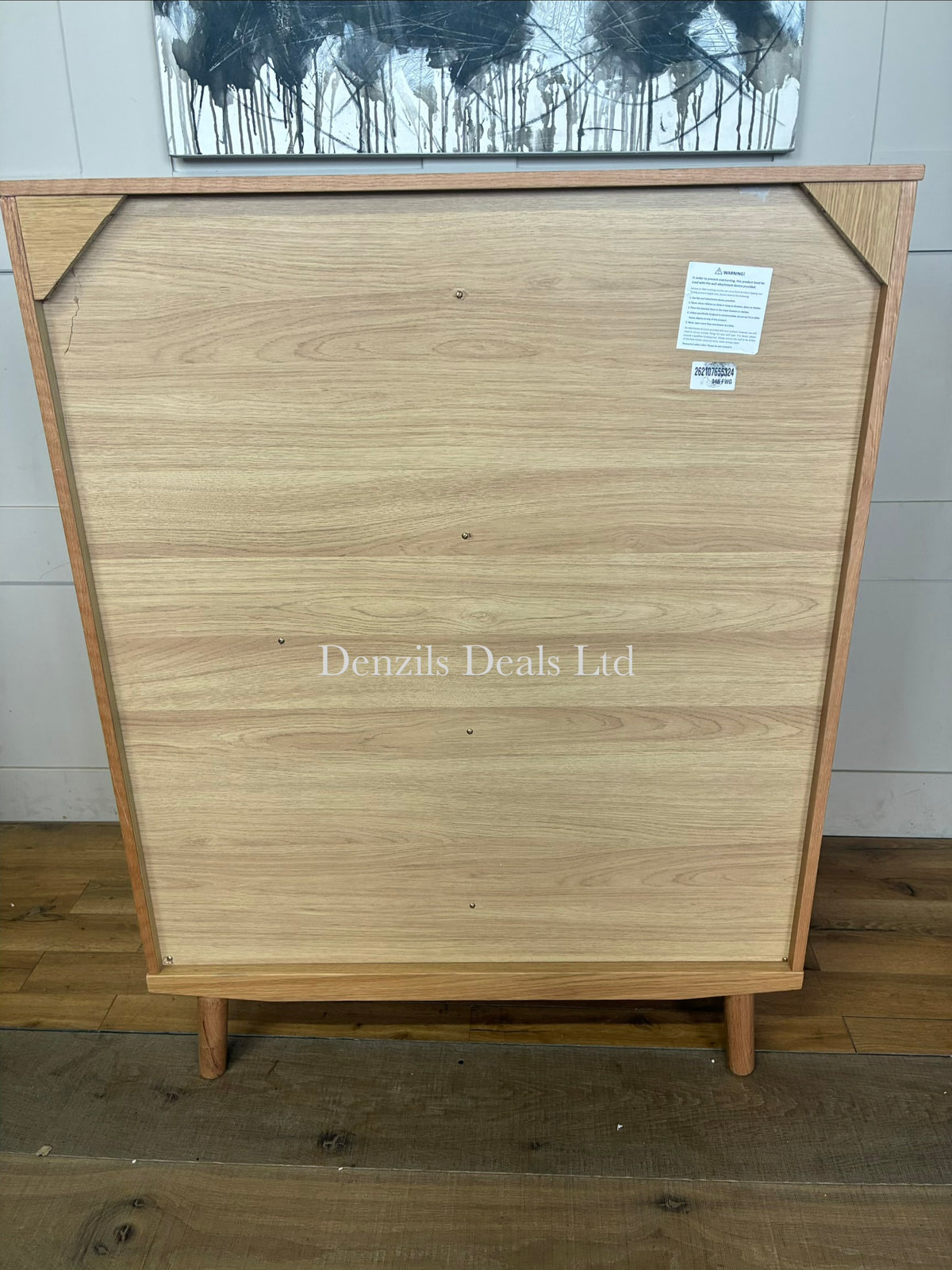 John Lewis Bow 5 Drawer Low Wardrobe, Natural Rrp £699 R43