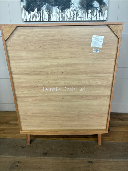 John Lewis Bow 5 Drawer Low Wardrobe, Natural Rrp £699 R43