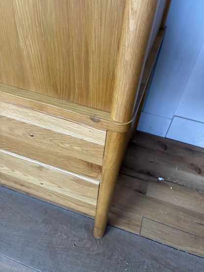 John Lewis Spindle Double Wardrobe with 2 Drawers, Oak Rrp £899 R57