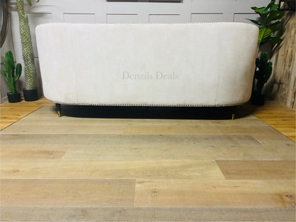 Classic Tufted Curved Back Sofa By English Georgian America