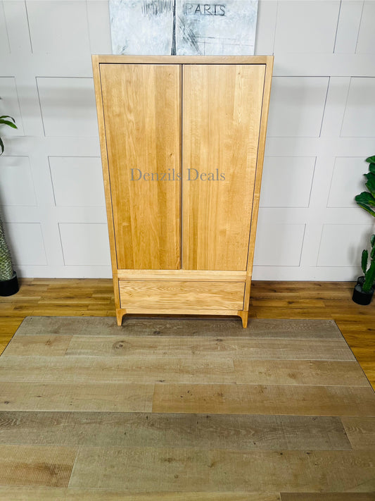 Oak Furnitureland DURHAM Natural Oak Double Wardrobe