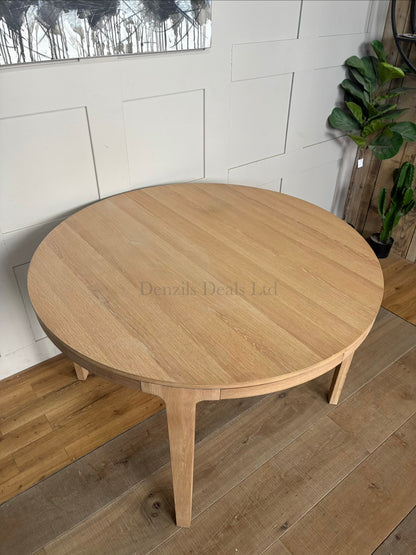 John Lewis Mira II Extending Round Dining Table, Oak RRP £749