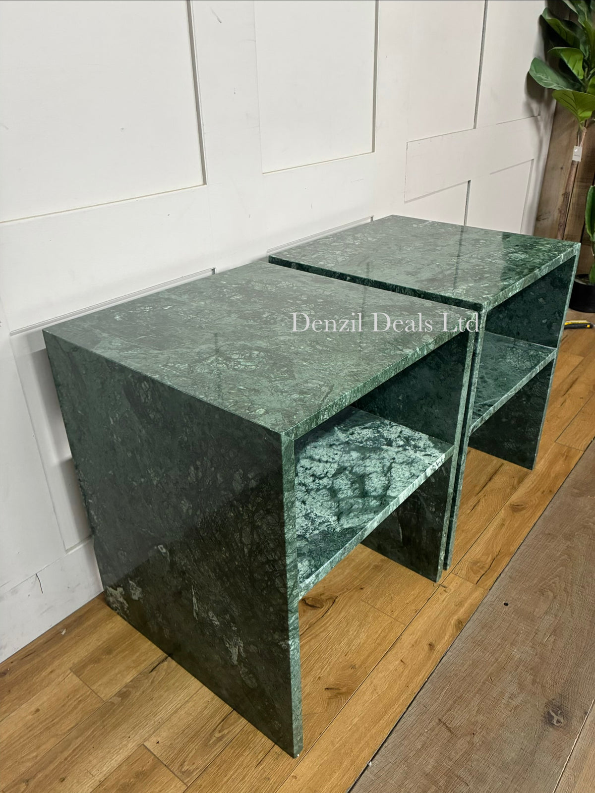 Anthropologie Gia Marble Open Side Table X2 RRP £596 R14