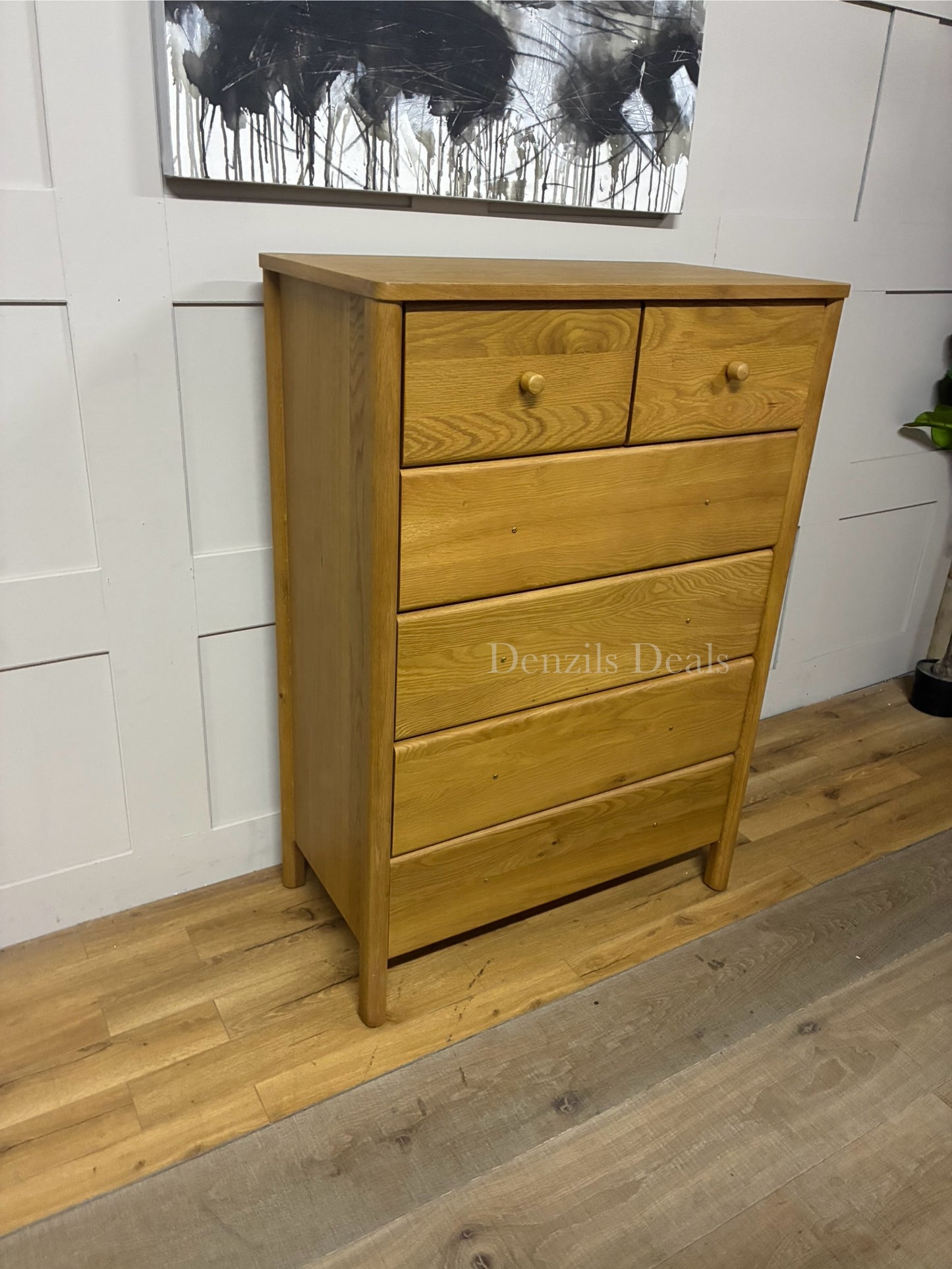 John Lewis Spindle 6 Drawer Chest, Oak Rrp £549 R20