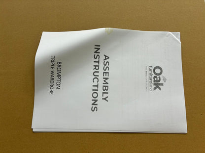 BROMPTON Painted Acacia & Ash Top Triple Wardrobe Rrp £1599..