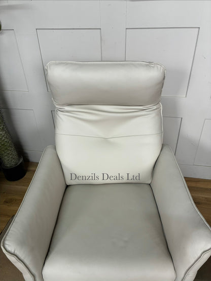 John Lewis Relaxed Recliner Armchair & Footstool, Leather Rrp £949