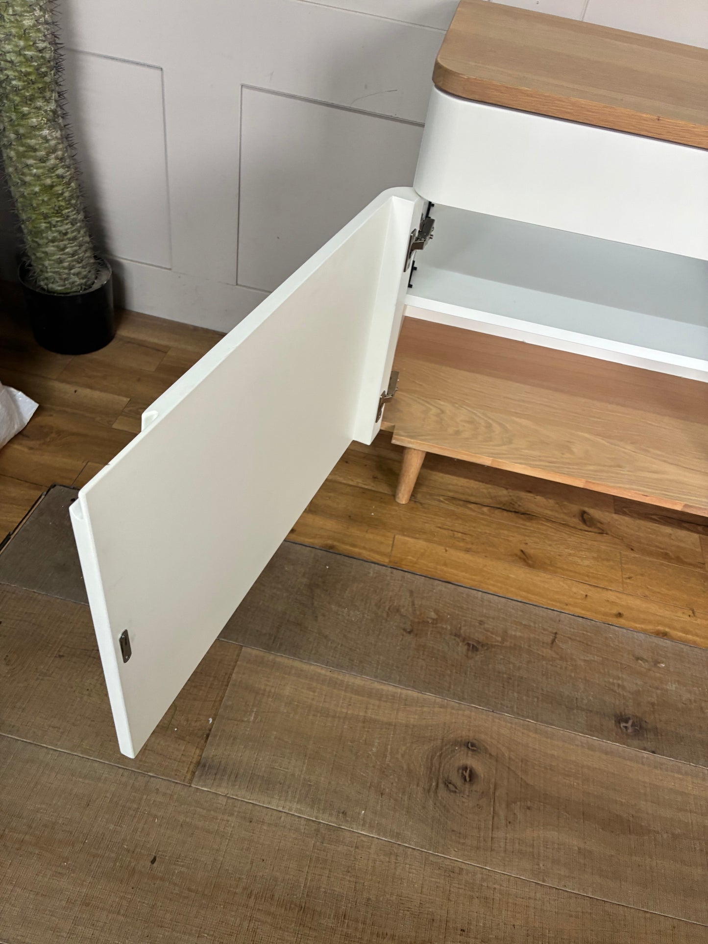 Ebbe Gehl for John Lewis Mira Wide Sideboard, White/Oak R6 RRP £750