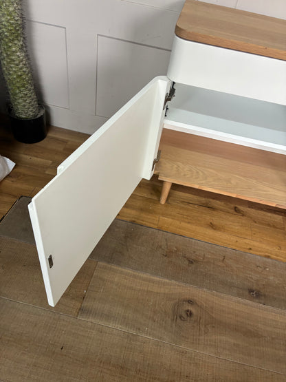 Ebbe Gehl for John Lewis Mira Wide Sideboard, White/Oak R6 RRP £750