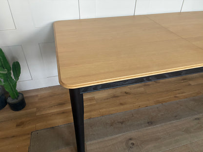 John Lewis Stanton Extending Dining Table, Oak/Black Rrp £799