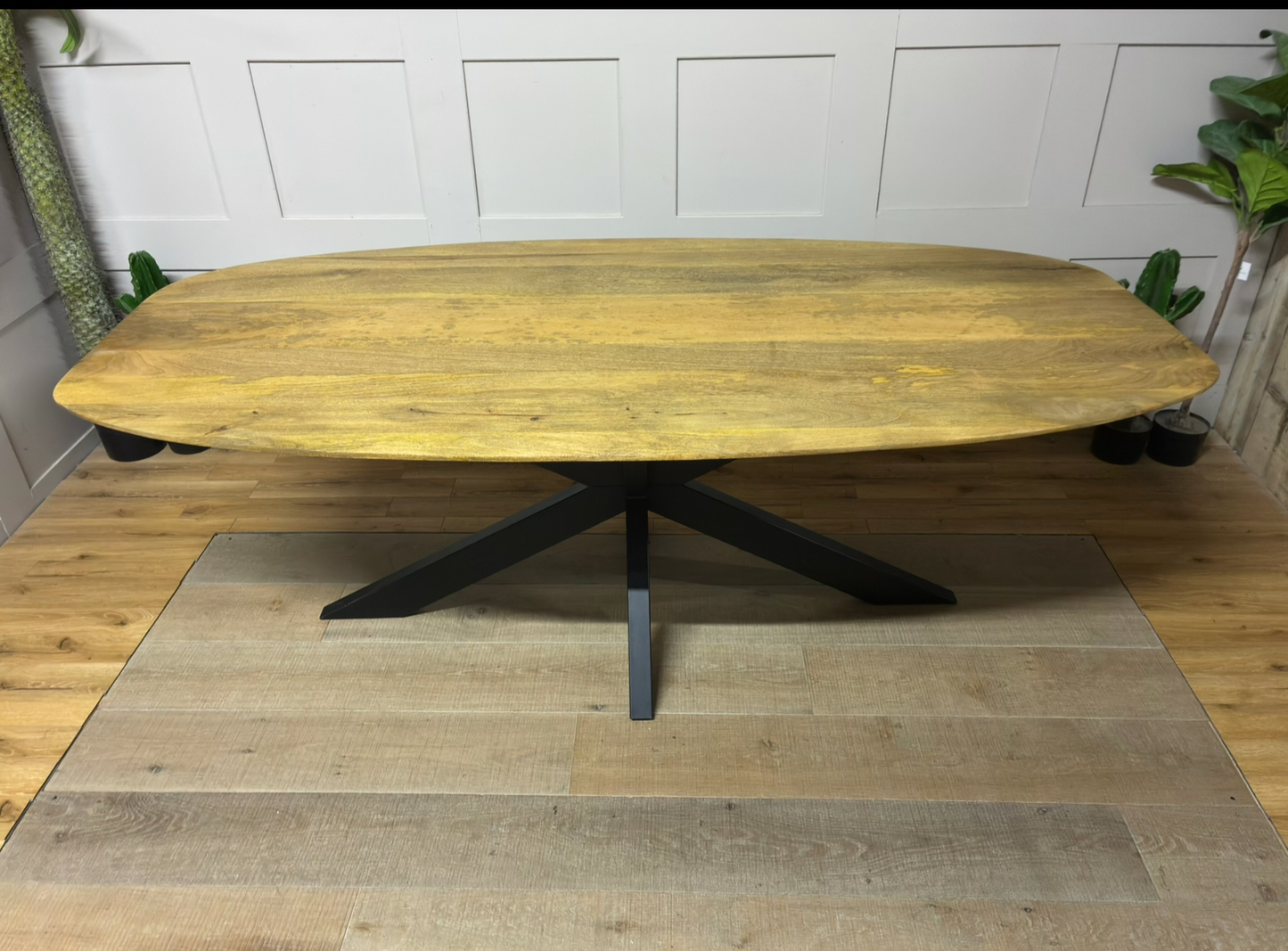 The Java Large Oval X-Leg Dining Table Rrp £879
