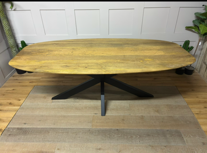 The Java Large Oval X-Leg Dining Table Rrp £879