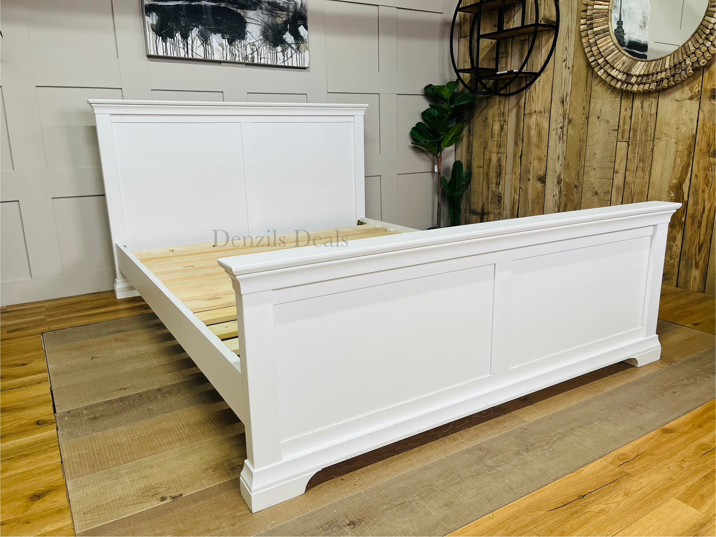 Cotswold CHANTILLY  Cool White 5ft Kingsize Bed