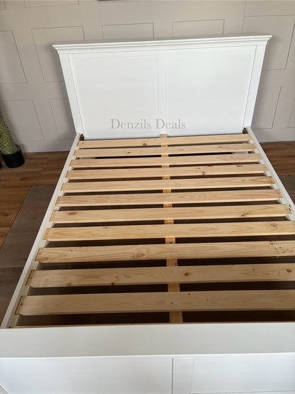 Cotswold CHANTILLY  Cool White 5ft Kingsize Bed