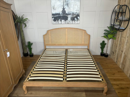 John Lewis Louis Woven Rattan Bed Frame, Super King Size, Oak Rrp 1299