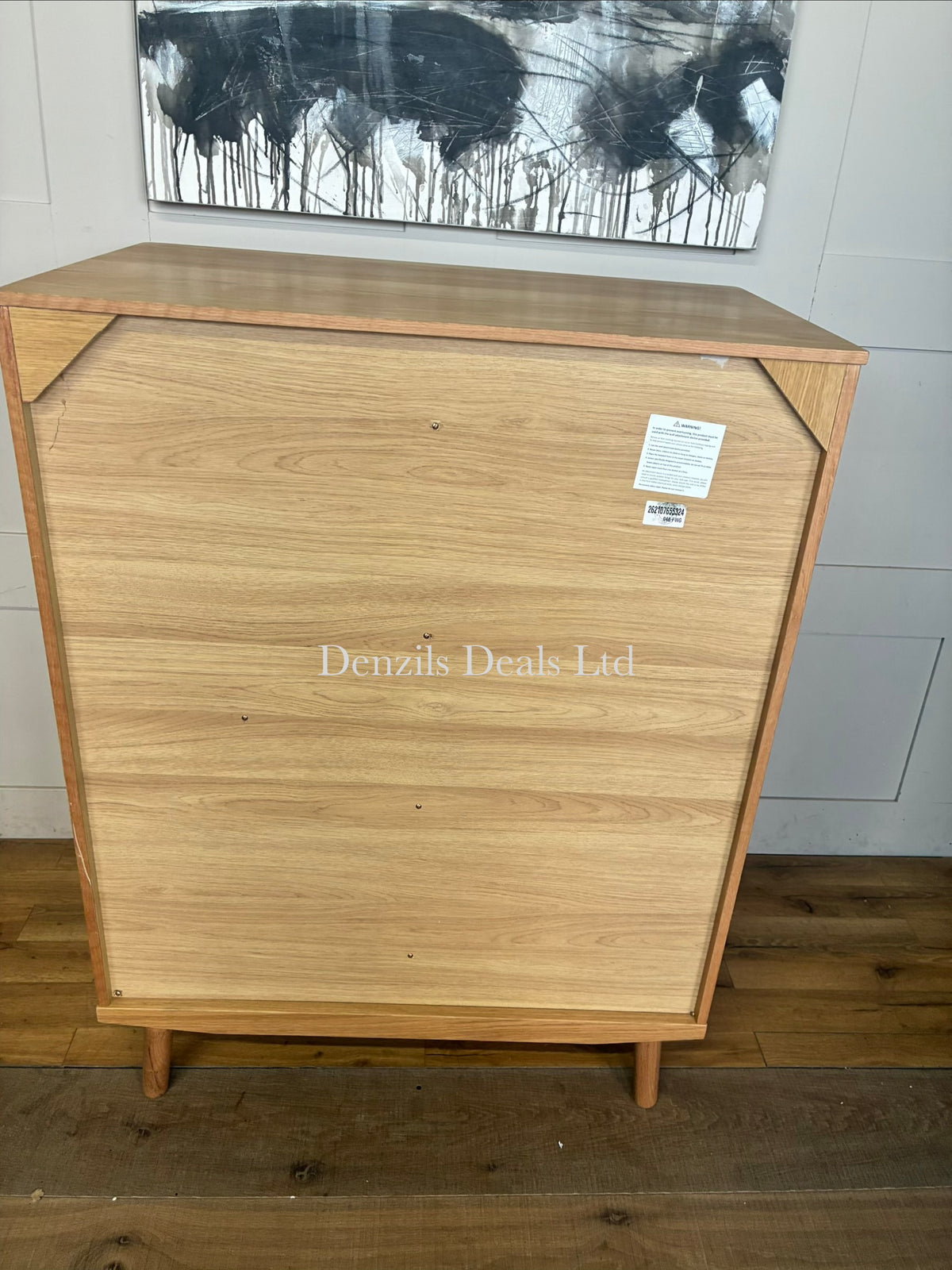 John Lewis Bow 5 Drawer Low Wardrobe, Natural Rrp £699 R43