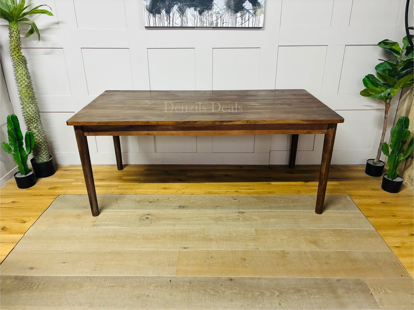Nkuku Anbu Acacia Dining Table - Washed Walnut Small Rrp £948 R34