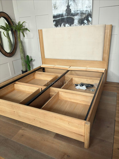 John Lewis Rest 4 Drawer Bed Frame, Super King, Natural Wood R:55 RRP £1699 R56