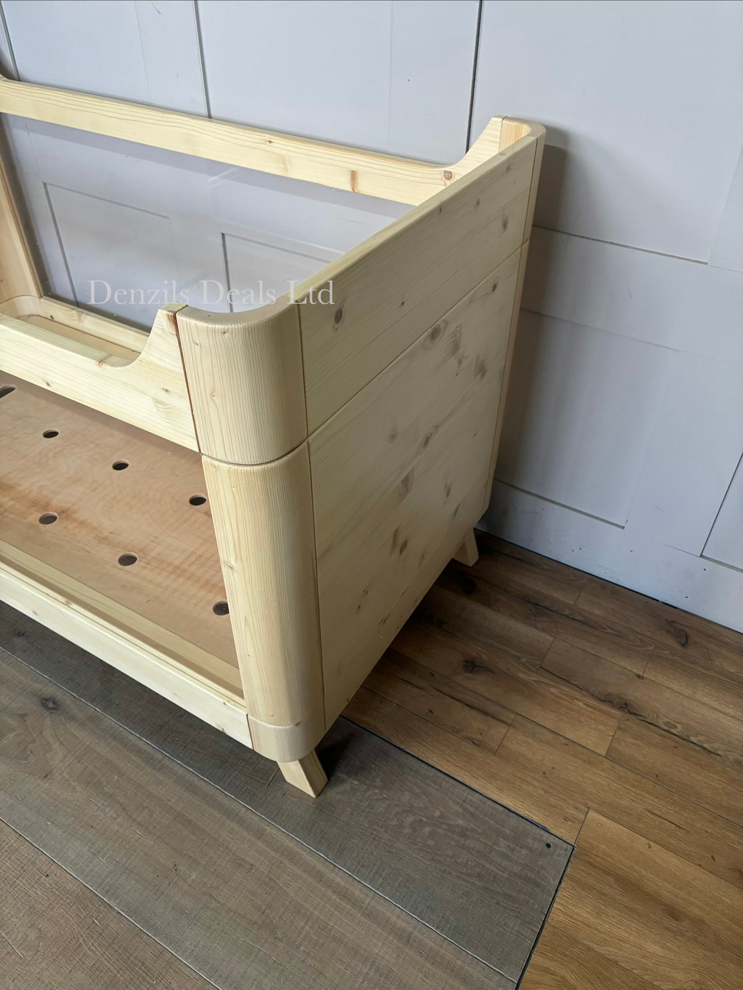 SAZY Baby Cot Bed, Natural , FROM Birth To 18months+, Transparent Sides