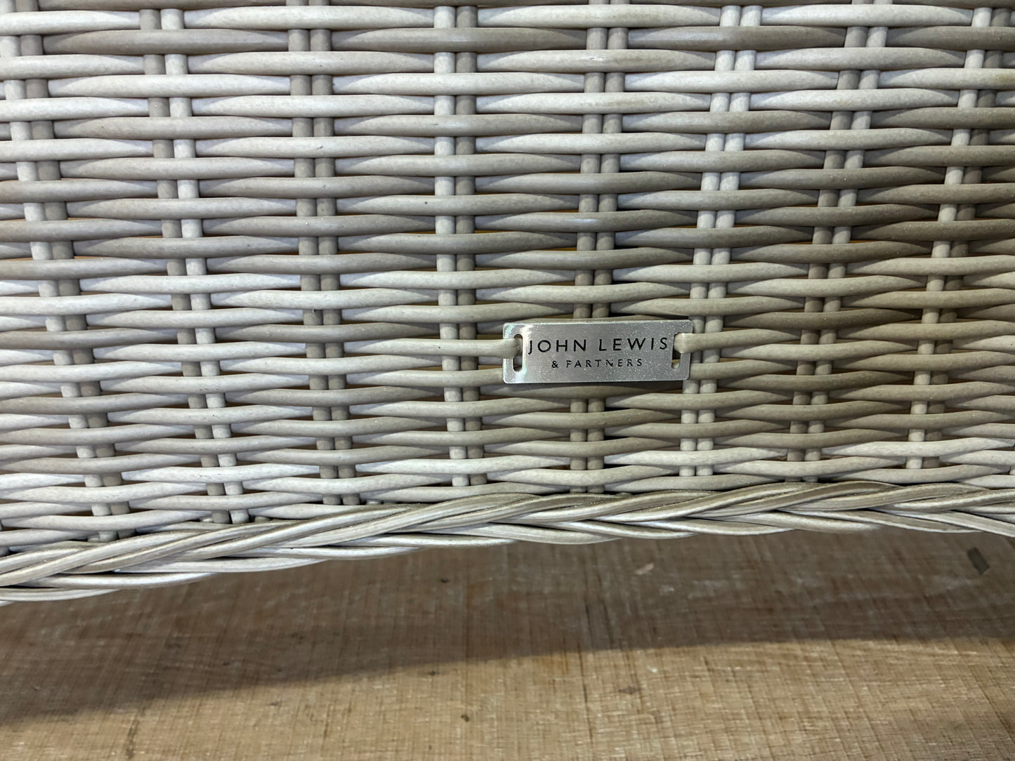 John Lewis Rye Woven Rattan 6-Seater Round Garden Dining Table, RRP £549