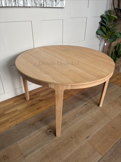 John Lewis Mira II Extending Round Dining Table, Oak RRP £749