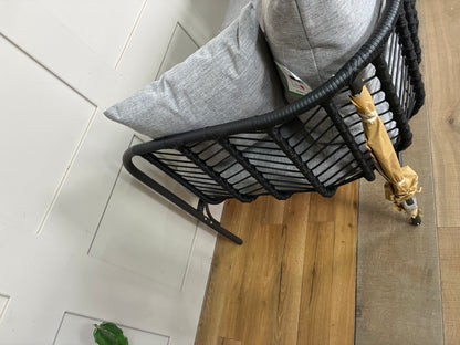 John Lewis Chevron Garden Outdoor 2 Seater Sofa Grey