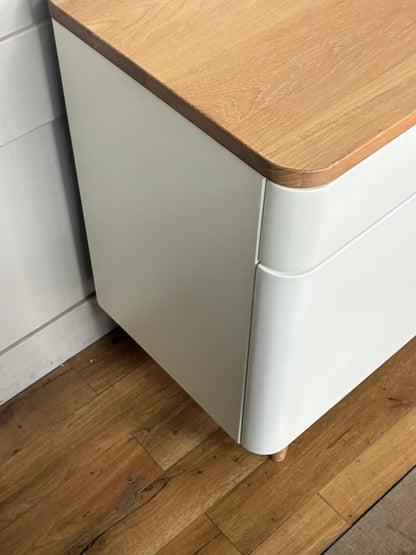 Ebbe Gehl for John Lewis Mira Wide Sideboard, White/Oak R6 RRP £750