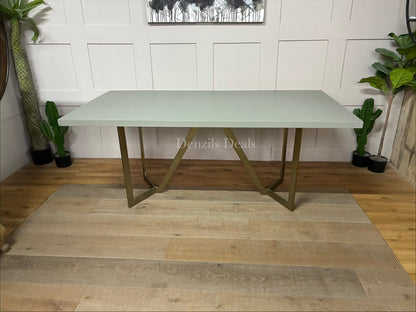 West Elm Tower Dining Table - Concrete RRP £999