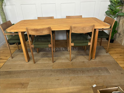 John Lewis Terra Garden Table And 6  Scandi Dining Chairs