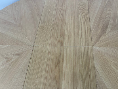 John Lewis Notch Round 4-6 Seater Extending Dining Table, Oak Rrp £799 R5