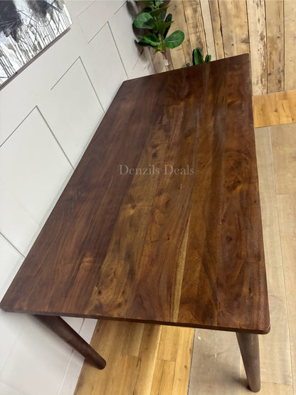 Nkuku Anbu Acacia Dining Table - Washed Walnut Small Rrp £948 R34