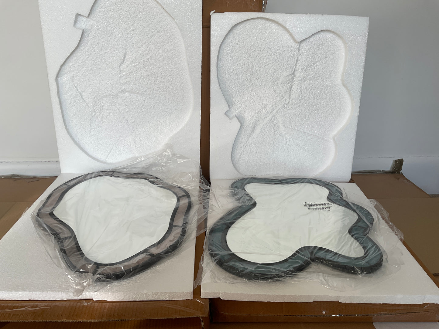 Urban outfitters squiggle pair of mirror in pearlescent blue and lilac RRP £90